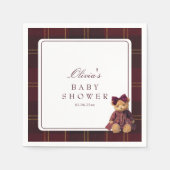 Teddybeer-babyfeestje Servet (Voorkant)