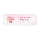 Teddybeer Babyshower Adres Etiket (Voorkant)