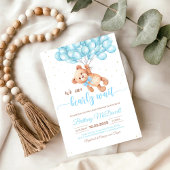 Teddybeer Babyshower Ballonnen Uitnodiging