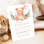 Teddybeer Babyshower Ballonnen Uitnodiging