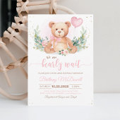 Teddybeer Babyshower Ballonnen Uitnodiging