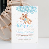 Teddybeer Babyshower Ballonnen Uitnodiging