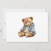 Teddybeer babyshower barely wait boek verzoek kaart (Achterkant)