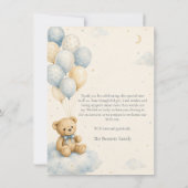 Teddybeer Babyshower Bedankkaart (Achterkant)