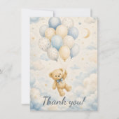 Teddybeer Babyshower Bedankkaart (Voorkant)