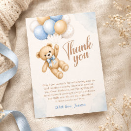 Teddybeer Babyshower Bedankt