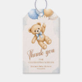 Teddybeer Babyshower Bedankt Cadeaulabel (Voorkant)