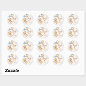 Teddybeer Babyshower Bedankt Ronde Sticker (Vel)