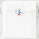 Teddybeer Babyshower Dankjewelsticker Ronde Sticker (Tas)