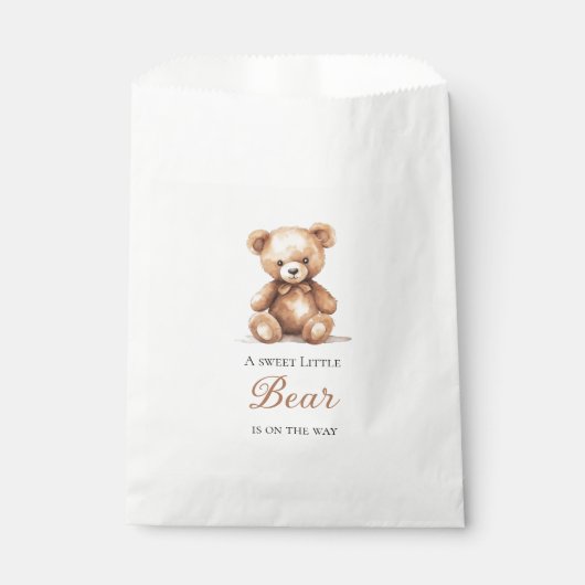 Teddybeer Babyshower Favor Zakjes (Voorkant)