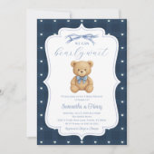 Teddybeer Babyshower Feest Uitnodiging (Voorkant)