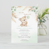 Teddybeer-babyshower Kaart (Staand voorkant)