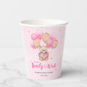 Teddybeer babyshower papieren bekers (Achterkant)