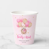 Teddybeer babyshower papieren bekers (Voorkant)