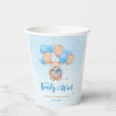 Teddybeer babyshower papieren bekers (Voorkant)