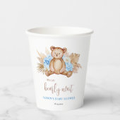 Teddybeer babyshower papieren bekers (Voorkant)