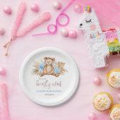 Teddybeer babyshower papieren bordje (Feest)