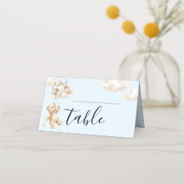 Teddybeer Babyshower Plaatskaart Tent Plaatskaartje