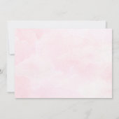Teddybeer Babyshower Roze Bedankkaart (Achterkant)
