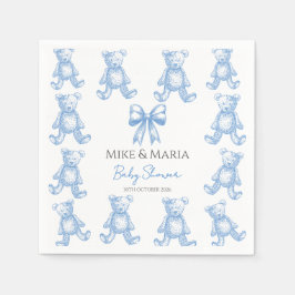 Teddybeer babyshower servetten
