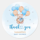 Teddybeer Babyshower Sticker (Voorkant)