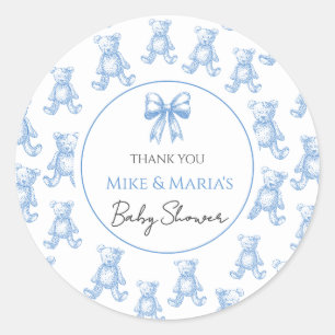Teddybeer babyshower Sticker
