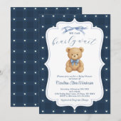 Teddybeer Babyshower Uitnodiging (Voorkant / Achterkant)