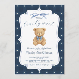 Teddybeer Babyshower Uitnodiging