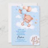 Teddybeer Babyshower Uitnodiging  (Voorkant)