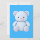 Teddybeer Babyshower Uitnodiging (Achterkant)