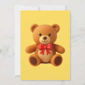 Teddybeer Babyshower Uitnodiging (Achterkant)