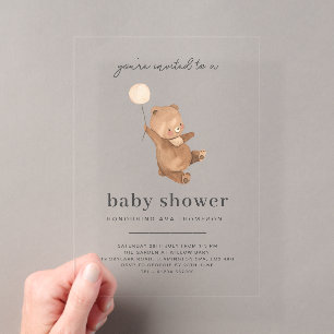 Teddybeer Babyshower Uitnodiging