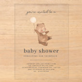 Teddybeer Babyshower Uitnodiging (Voorkant)