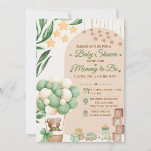 Teddybeer Babyshower Uitnodiging