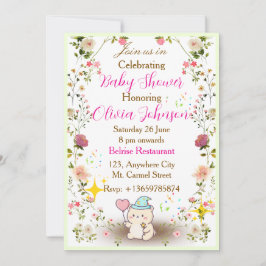 Teddybeer Babyshower Uitnodigingen