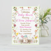 Teddybeer Babyshower Uitnodigingen (Staand voorkant)
