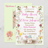 Teddybeer Babyshower Uitnodigingen (Voorkant / Achterkant)