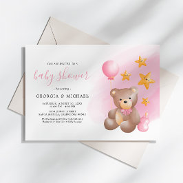 Teddybeer Babyshower Uitnodigingen
