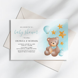 Teddybeer Babyshower Uitnodigingen