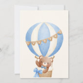 teddybeer babyshower uitnodigingen (Achterkant)