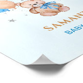 Teddybeer Babyshower Welkom Bord Poster (Hoek)