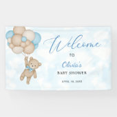 Teddybeer Babyshower Welkom Spandoek (Horizontaal)