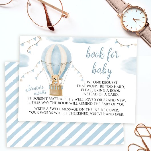 Teddybeer ballon baby shower boek voor baby kaart