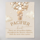 Teddybeer ballon Baby shower fopspeen Hunt Poster (Voorkant)