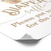 Teddybeer ballon Baby shower luier loterij Poster (Hoek)