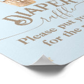 Teddybeer ballon Baby shower luier loterij Poster (Hoek)