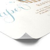 Teddybeer ballon Baby shower luier Raffle teken Poster (Hoek)