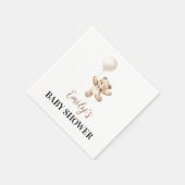 Teddybeer Ballon Baby Shower Servetten (Hoek)