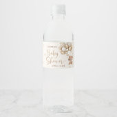 Teddybeer ballon Baby shower waterflesje label Waterfles Etiket (Voorkant)