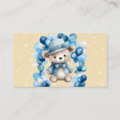 Teddybeer ballon boog jongen luier Raffle Visitekaartje (Achterkant)